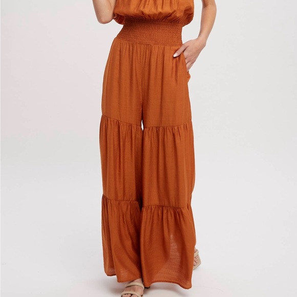 Tiered Ruffle Tube Jumpsuit - Picture 2 of 3